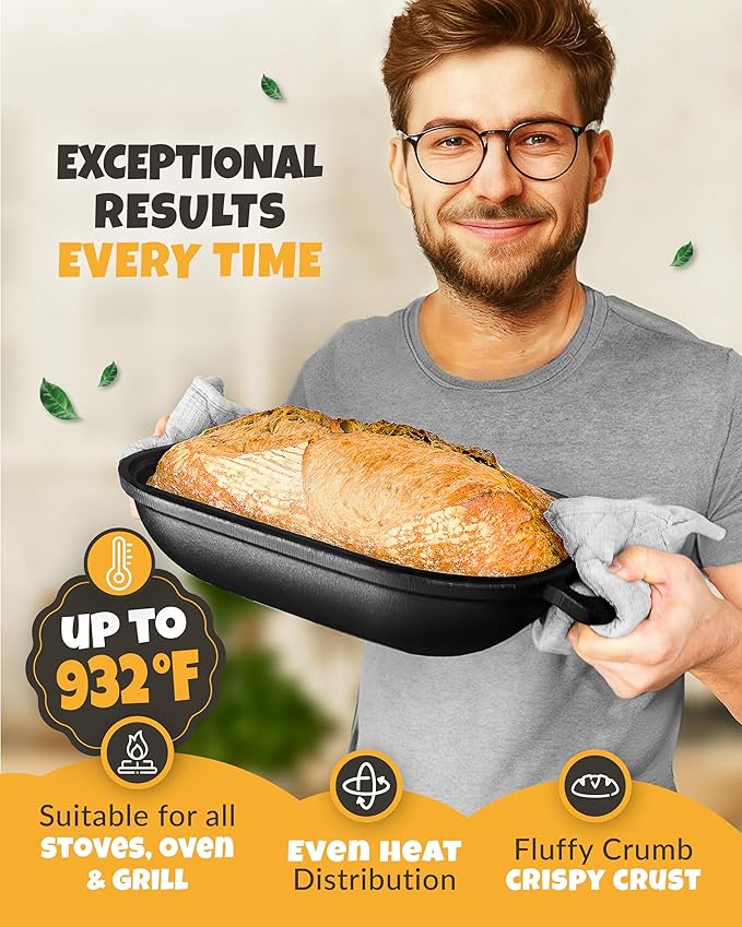 CRUSTLOVE Cast Iron Bread-Pan