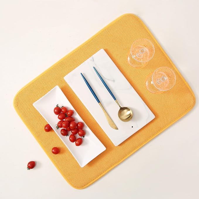 2 Pack Microfiber Dish Drying Mat
