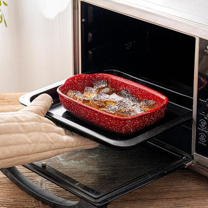 3-Pack Ceramic Lasagna Pan, Heavy-Duty Rectangular Baking Dishes, High Heat