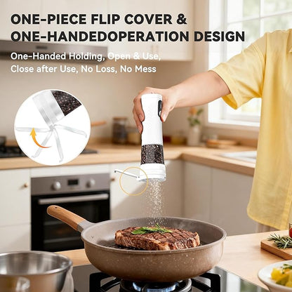 Electric Salt and Pepper Grinder Set, Upgrade 2-Speed Setting, External 5