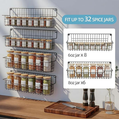 Spice Rack Wall Mount, Spice Organizer