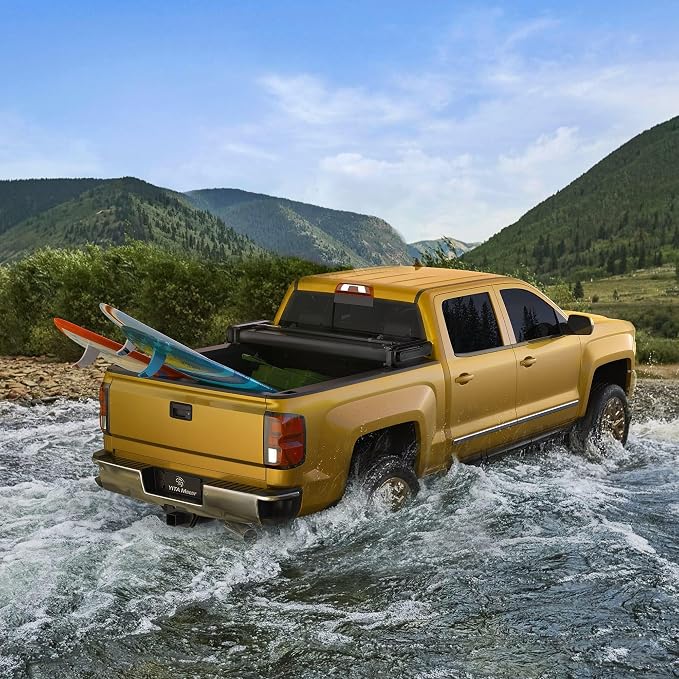 YITAMOTOR Soft Quad Fold Truck Bed Tonneau Cover Compatible with 2009-2024 Dodge Ram 1500 (19-24 Classic ONLY), Fleetside 6.4 ft Bed Without Rambox