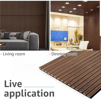 Art3d 4 Pack 47.2 x 23.6in. Wood Slat Acoustic Panels