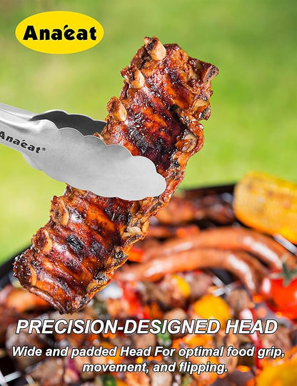 Anaeat 7" Mini Cooking Tong Stainless Steel
