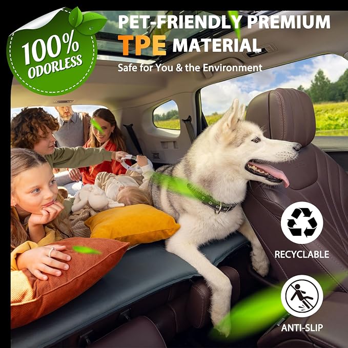 Floor Mats & Cargo Liner for 2021 2022 2023 Hyundai Santa Fe (Not for Hybrid), All Weather TPE Floor Liners Custom Fit Santa Fe Heavy Duty Car Mats 1st & 2nd Row & Trunk Mat Accessories Black