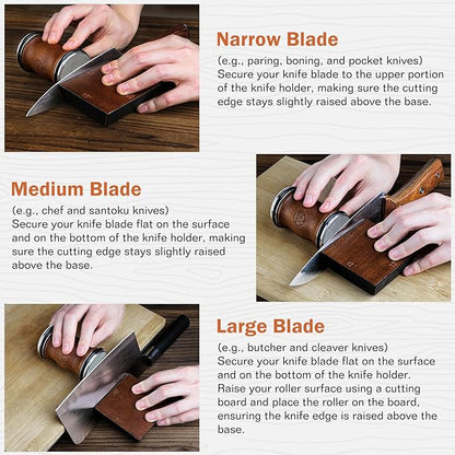 Rolling Knife Sharpener Tool Kit, Diamond&Ceramic Knife Sharpening System Set