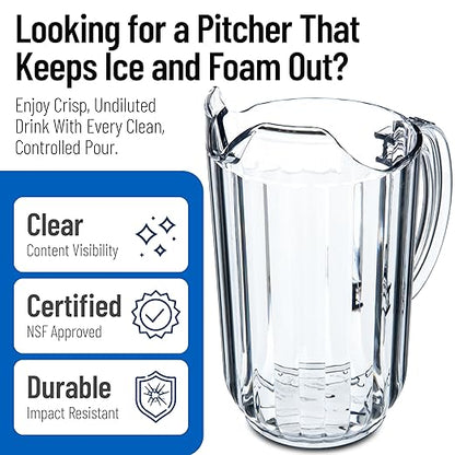 Carlisle FoodService Products 553807 Plastic Pitcher, 48 Ounces