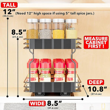 SpaceAid Pull Out Spice Rack Organizer