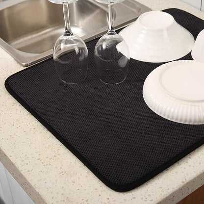 2 Pack Microfiber Dish Drying Mat