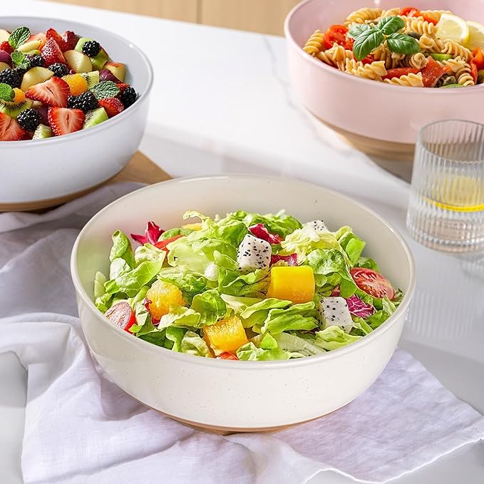 AmorArc 9.8’’ Ceramic Serving Bowls, 90 OZ Extra Large Salad Bowls Set of 2