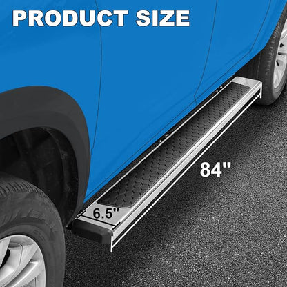 COMNOVA 6.5" Running Boards Compatible with 2009-2018 Dodge Ram 1500, 2010-2026 Ram 2500/3500 Crew Cab with 4 Full Size Doors(incl. 2019-2024 Classic), Step Bars Side Steps with Stainless Steel