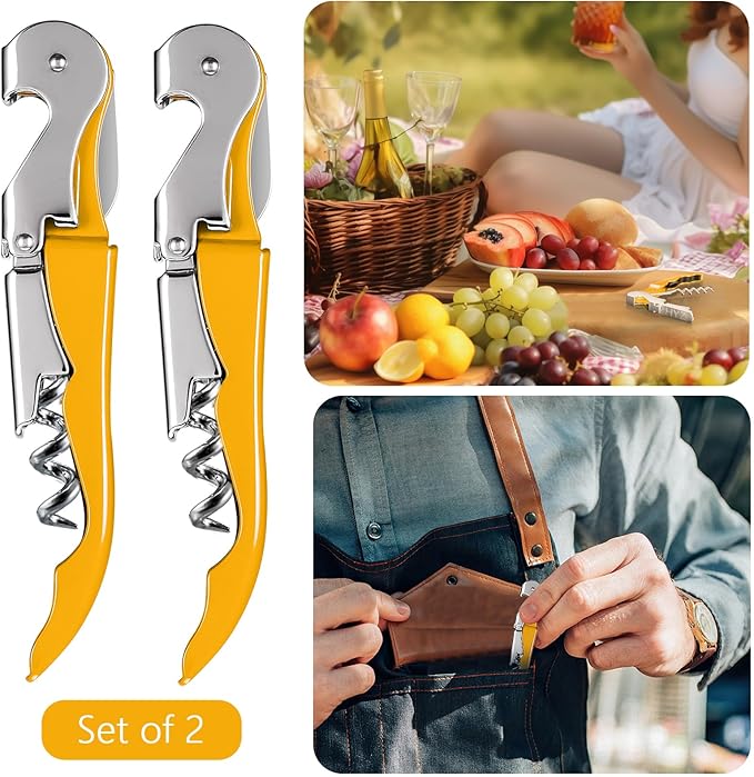 HYZ 2-Pack Wine Opener Waiter Corkscrew, Professional Wine Key