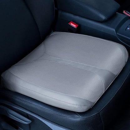 Leather Car Memory Foam Heightening Seat Cushion for Short People Driving, Hip(Coccyx/Tailbone) and Lower Back Pain Relief, Adult Booster Seat for Car, Truck,SUV,Office Chair,Wheelchair.