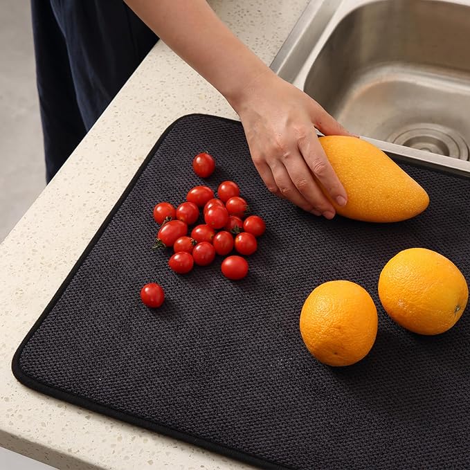 2 Pack Microfiber Dish Drying Mat