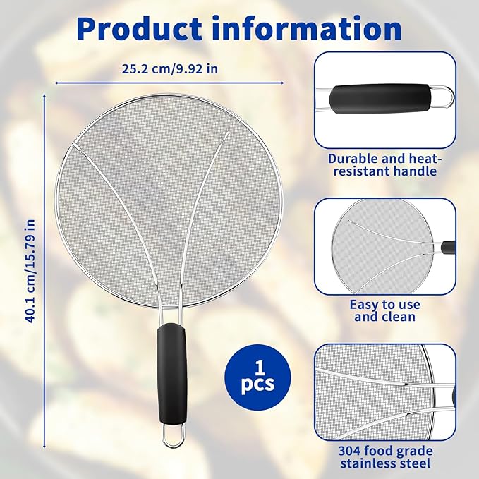 Splatter Screen for Frying Pan
