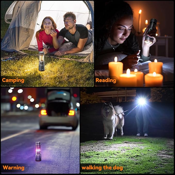 Camping Flashlights,90000 Lumens 5000mAh Super Bright High Lumens Rechargeable Flashlight with 11 Modes,Waterproof,Adjustable LED Multi-Flashlight for Car,Outdoor,Camping,Walking,Tactical