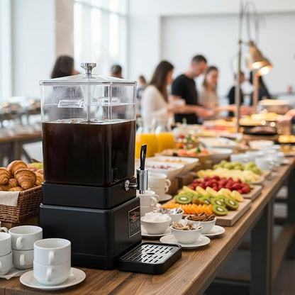 Coffee Urn Commercial Coffee Maker, 10 L 65 Cups, Transparent Electric
