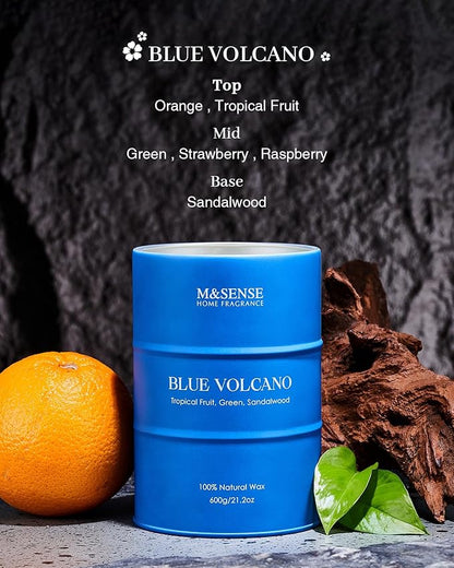 M&SENSE Tropical Fruit Soy Scented Candles Natural Non Toxic, Large Summer Candles 21.2oz 120 Hours Long Lasting Burning, Unique Candle Gifts Cozy Room Decor for Women Men