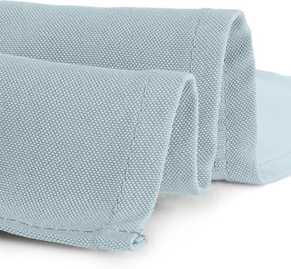 Gee Di Moda Rectangle Tablecloth - 60 x 126 Inch Baby Blue Table Cloth for 8 Foot Rectangle Table - Heavy Duty Washable Fabric - for 8 Ft Buffet Table, Holiday Party, Dinner, Wedding & Baby Shower