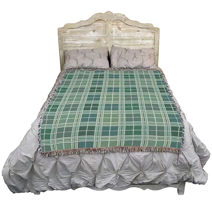 Pure Country Weavers Plaid Blanket Heather Tartan - Patterns Gift Tapestry Throw Woven from Cotton - Made in The USA (72x54)