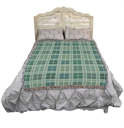 Pure Country Weavers Plaid Blanket Heather Tartan - Patterns Gift Tapestry Throw Woven from Cotton - Made in The USA (72x54)