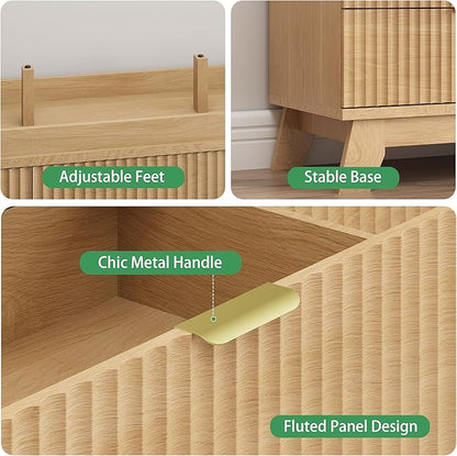 Fluted Dresser for Bedroom