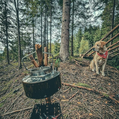Fire-Maple Antarcti Portable 1 Liter Lightweight Stainless Steel Camping Kettle | Durable and Portable Camp Tea Pot | Ideal for Bushcraft and Outdoor Campfire Use