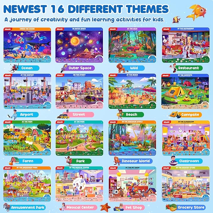 Search and Find Activity Books for Kids Ages 3-5, Toddler Travel Games Toys for Car Airplane, Road Trip Activities for Kids Games 4-8, Preschool Learning Activities, Educational Seek Birthday Gifts