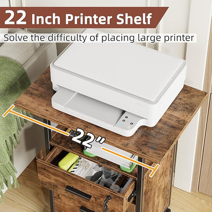 GYIIYUO 2 Wood Drawer Lockable File Cabinet
