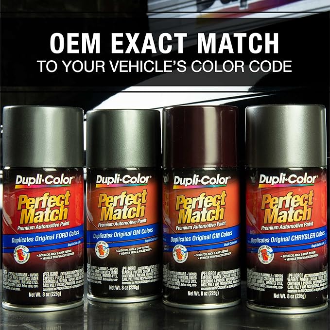 Dupli-Color Perfect Match Premium Automotive Paint, Bright Platinum (M), 8 oz