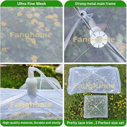 Mesh Food Covers for Outdoors, 1 Pack 40"X24" Extra Large Food Net + 5 Pack