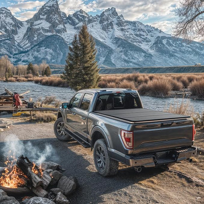 OEDRO FRP Hard Tri-fold Tonneau Cover Fits for Toyota Tacoma 2024 2025 2026 6ft Bed (Excl. Trail Edition), Weather-Resistant