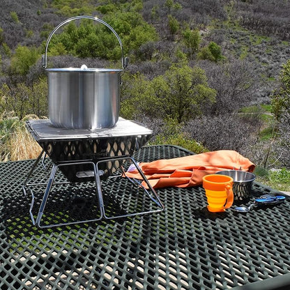 AceCamp Nested Pot Aluminum Lightweight Cooking Pot Set Outdoor Large Stock with lid and folding handle - 4L,8L,12L