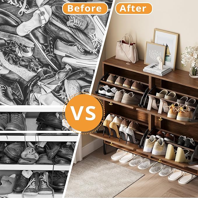 IRONCK Rattan Shoe Cabinet Storage