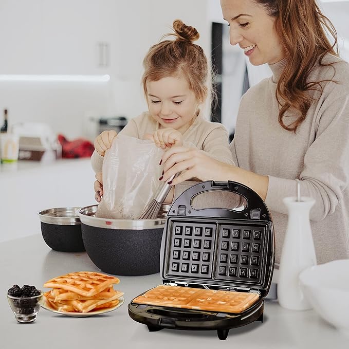 OVENTE Electric Sandwich, Panini and Waffle Maker Set