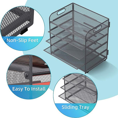 Supeasy 5 Trays Paper Organizer Letter Tray