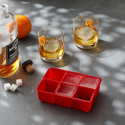 Houdini Large Cube Silicone Tray Ice Mold, 2 pack