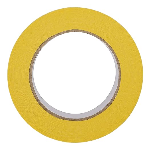 Lichamp 5-Pack Automotive Refinish Masking Tape Yellow 36mm x 55m, Cars Vehicles Auto Body Paint Tape, Automotive Painters Tape Bulk Set 1.4-inch x 180-foot x 5 Rolls
