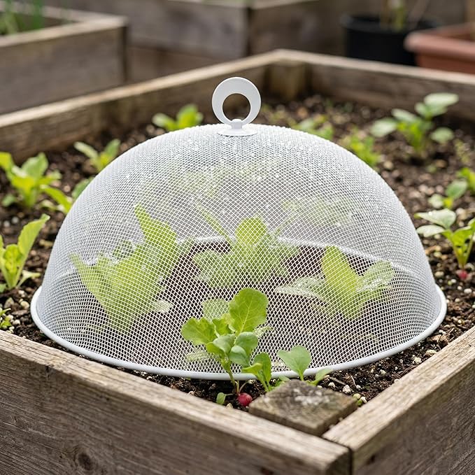 MAGICLULU 2-Pack Metal Mesh Food Covers, 11.8-Inch Net Dome Plate Fly Tents