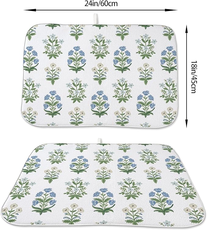 Spring Dish Drying Mat 18x24 Inches
