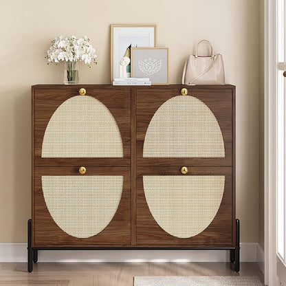IRONCK Rattan Shoe Cabinet Storage