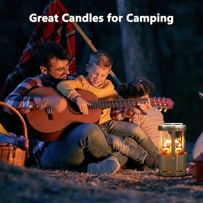 12-Hour White Candles Compatible with Candle Lanterns, Long-Burning Candles for Outdoor, Camping, Emergency, Survival Emergency Preparedness- 20Pack