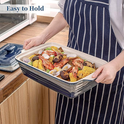 LOVECASA 4.5 Quart Ceramic Casserole Dish