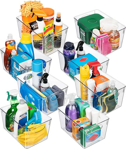 ClearSpace Plastic Storage Bins With lids, 8 Pack – Perfect Pantry Organization and Storage – Fridge Organizer, Pantry Storage Containers and Storage Bins, Cabinet Organizers