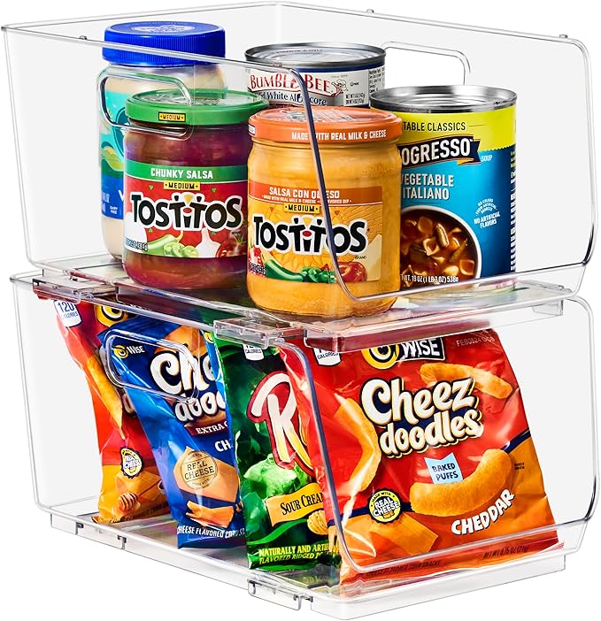 Sorbus Stackable Storage Bins Open Front