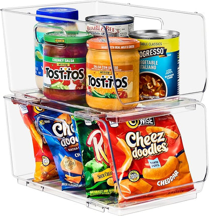 Sorbus Stackable Storage Bins Open Front