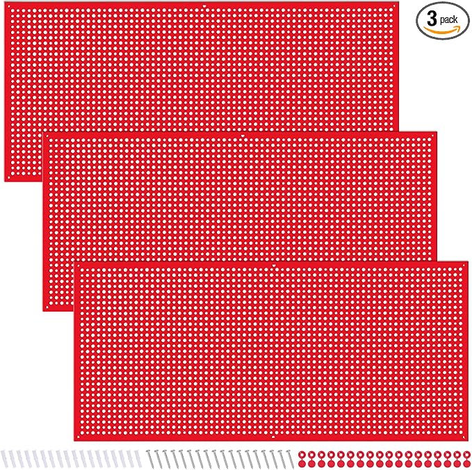 Daanxw Pegboard Rack Garage Storage Steel Horizontal PegBoard Pack, Steel