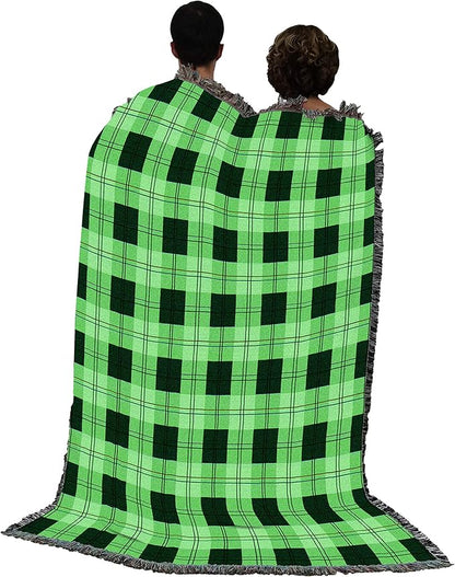 Pure Country Weavers Gooseberry Plaid Blanket - Gift Tapestry Throw Woven from Cotton - Made in The USA (72x54)
