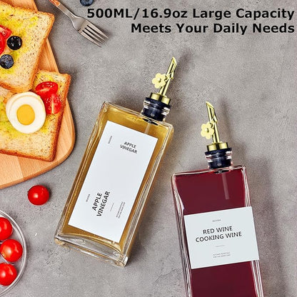 Olive Oil Dispenser Bottle for Kitchen, 16.9 oz/ 500 ml Vinegar Dispenser