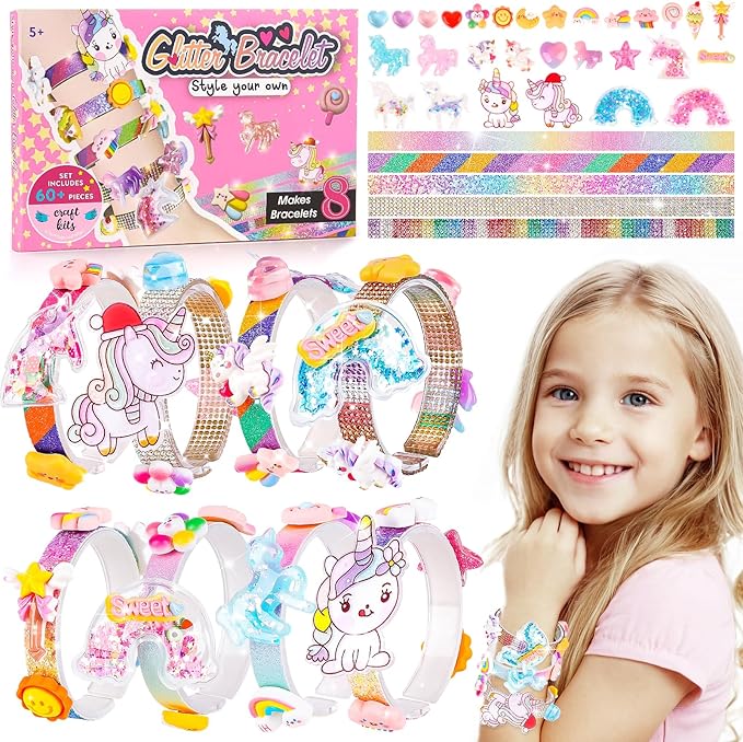 Eichhoo Friendship Bracelet Making Kit for Girls, 5-12 Year Old Girl Birthday Gifts, Arts and Crafts Kits for Kids, Girls Toys Age 5 6 7 8 9 10 Years Old, Kid Jewelry Making Kit with Charm (Unicorn)